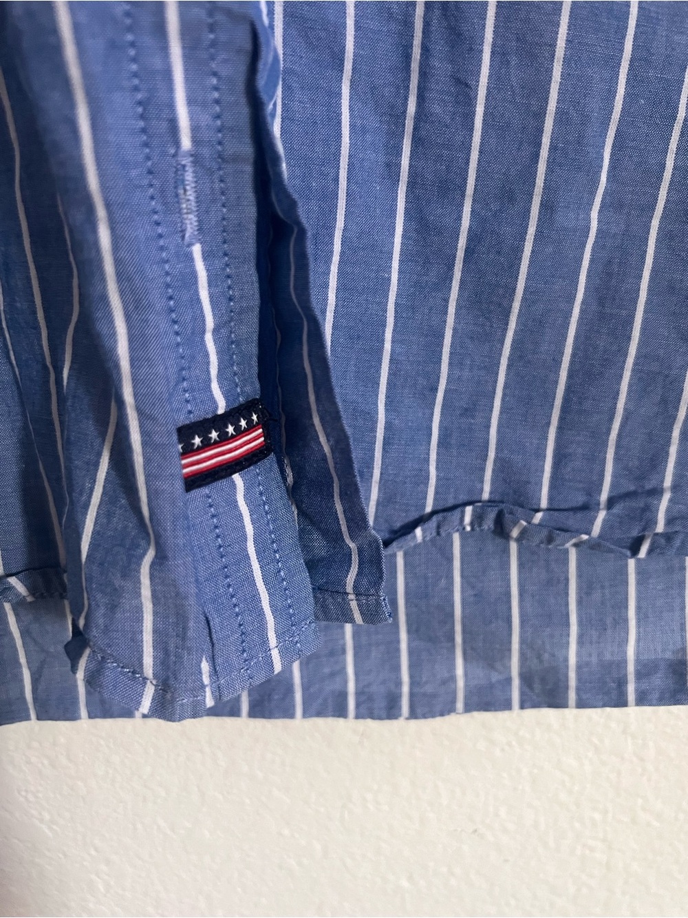 Polo by Ralph Lauren Blue Striped Cotton Button-Down Shirt - Picture 5 of 6